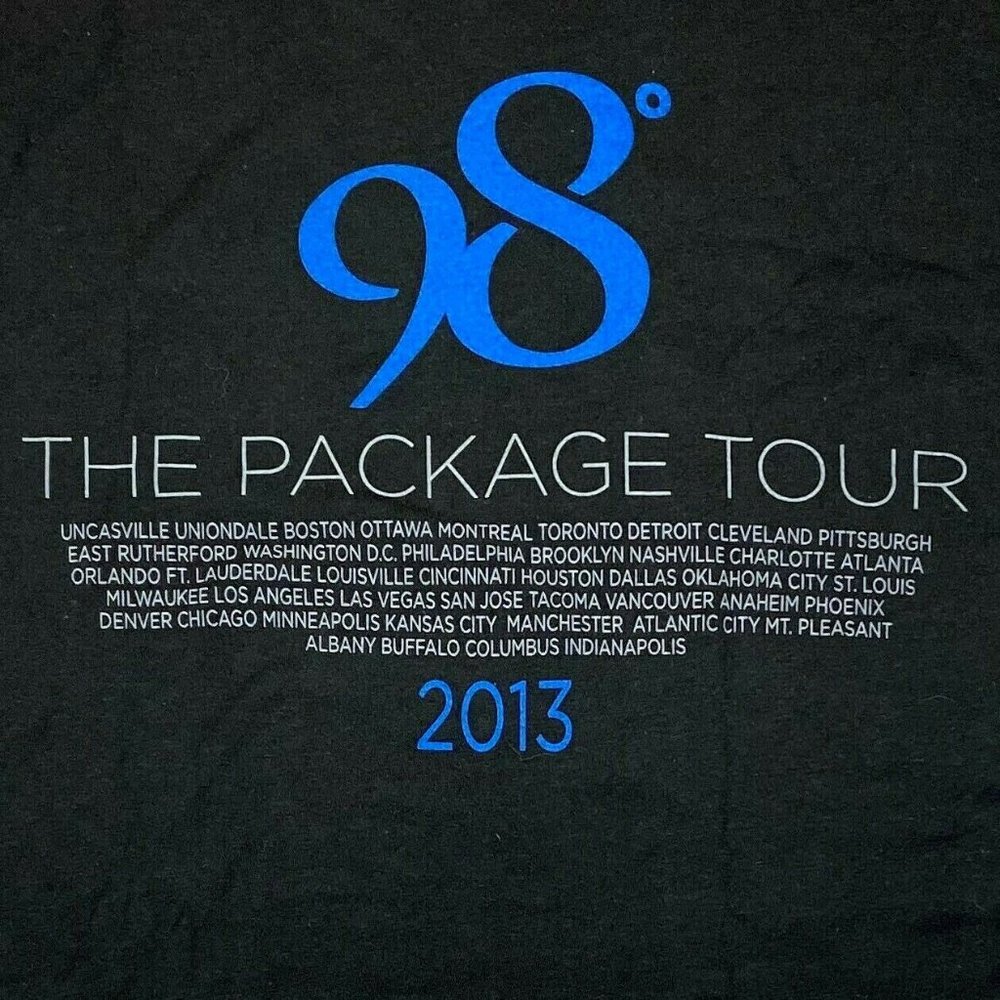 98 Degrees Band Photo 2013 The Package Tour Tee S - Picture 4 of 5